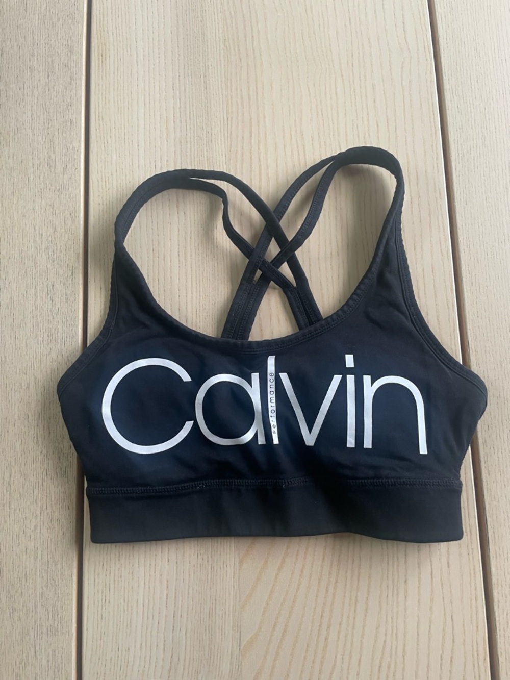 Calvin Klein Sports Bra with Crisscross Straps xs ladies sports bra CK